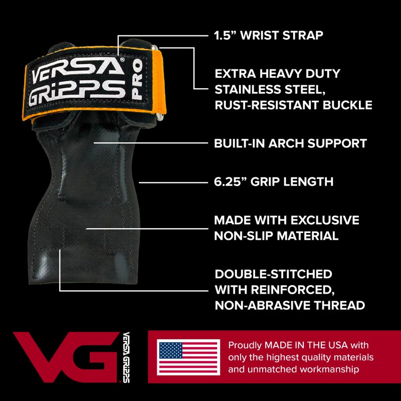 Versa Gripps Pro, Made in USA, Wrist Straps for Weightlifting Alternative, Best Training Accessory, M/L, Purple - Image 2